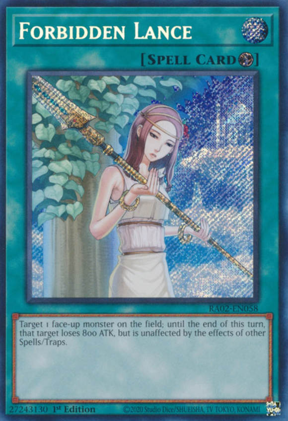 Forbidden Lance - RA02-EN058 - Secret Rare 1st Edition