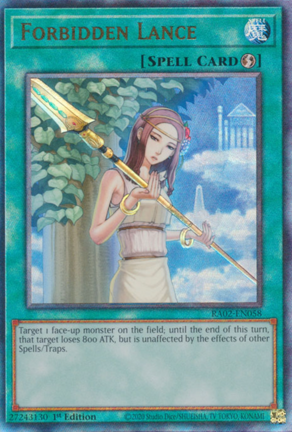 Forbidden Lance - RA02-EN058 - Ultimate Rare 1st Edition
