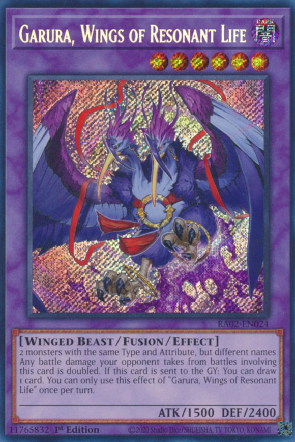 Garura, Wings of Resonant Life - RA02-EN024 - Secret Rare 1st Edition