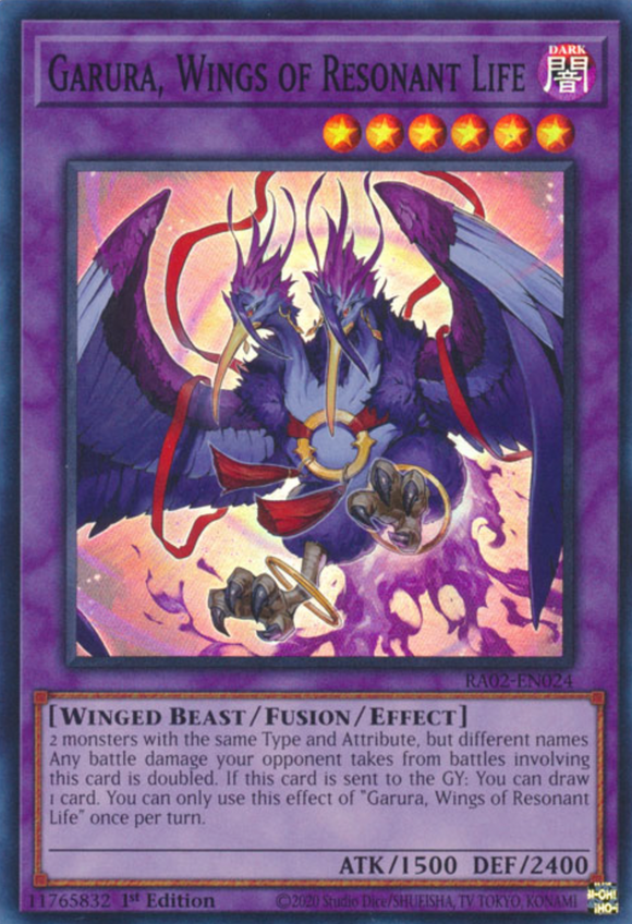 Garura, Wings of Resonant Life - RA02-EN024 - Super Rare 1st Edition