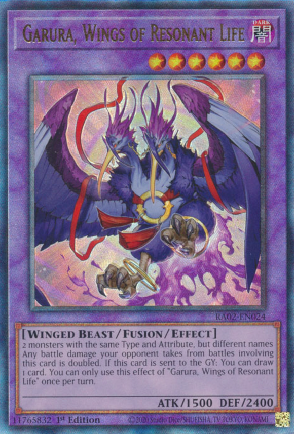 Garura, Wings of Resonant Life - RA02-EN024 - Ultimate Rare 1st Edition