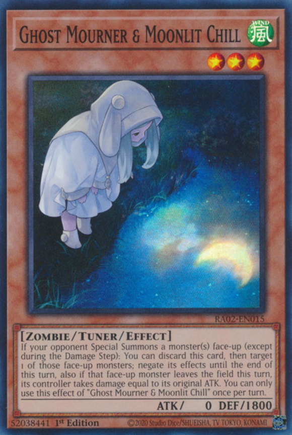 Ghost Mourner & Moonlit Chill (Alt. Art) - RA02-EN015 - Super Rare 1st Edition