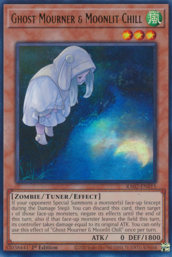 Ghost Mourner & Moonlit Chill (Alt. Art) - RA02-EN015 - Ultra Rare 1st Edition