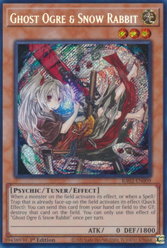 Ghost Ogre & Snow Rabbit (Alt. Art) - RA02-EN009 - Secret Rare 1st Edition