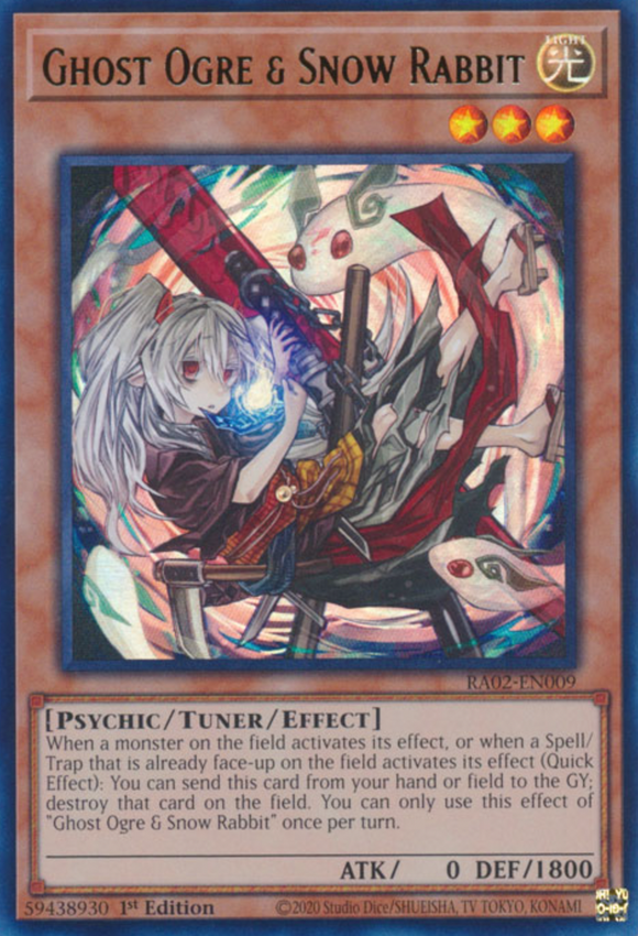 Ghost Ogre & Snow Rabbit (Alt. Art) - RA02-EN009 - Ultra Rare 1st Edition