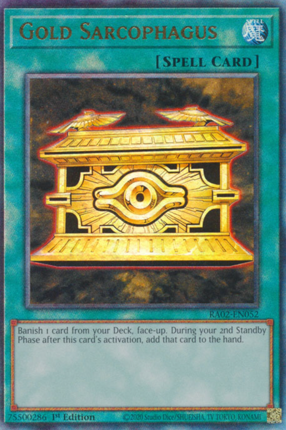 Gold Sarcophagus - RA02-EN052 - Ultimate Rare 1st Edition