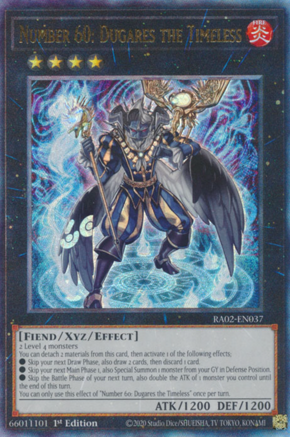 Number 60: Dugares the Timeless - RA02-EN037 - Ultimate Rare 1st Edition