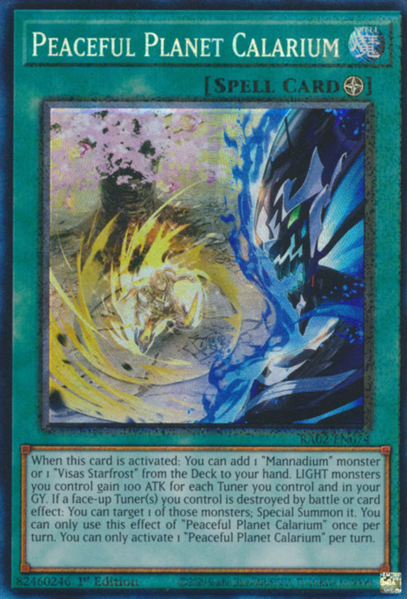 Peaceful Planet Calarium - RA02-EN074 - Collector's Rare 1st Edition