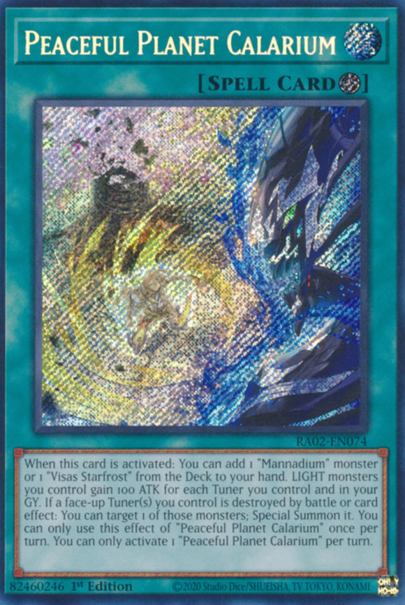 Peaceful Planet Calarium - RA02-EN074 - Secret Rare 1st Edition