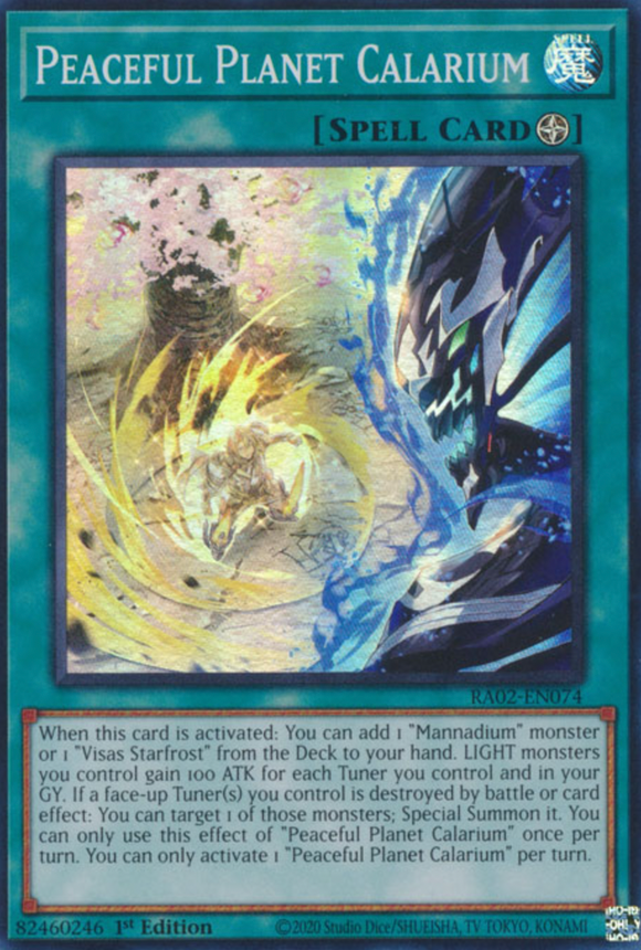 Peaceful Planet Calarium - RA02-EN074 - Super Rare 1st Edition