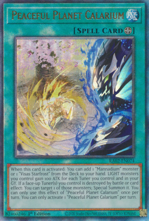 Peaceful Planet Calarium - RA02-EN074 - Ultimate Rare 1st Edition