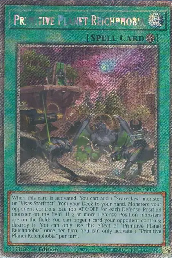 Primitive Planet Reichphobia - RA02-EN067 - Platinum Secret Rare 1st Edition
