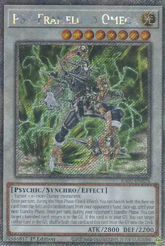 PSY-Framelord Omega - RA02-EN028 - Platinum Secret Rare 1st Edition
