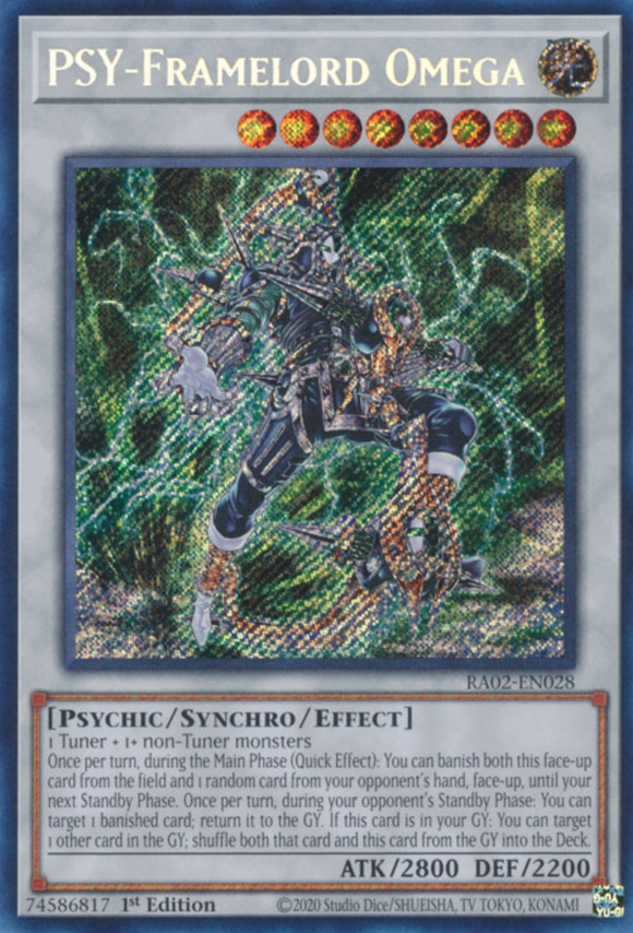 PSY-Framelord Omega - RA02-EN028 - Secret Rare 1st Edition