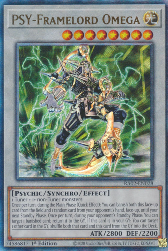 PSY-Framelord Omega - RA02-EN028 - Ultimate Rare 1st Edition