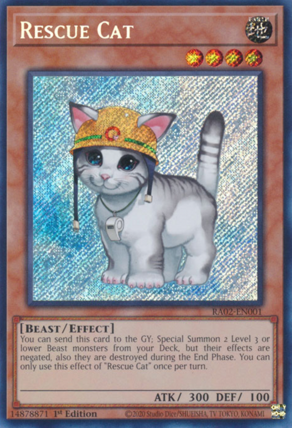 Rescue Cat - RA02-EN001 - Secret Rare 1st Edition