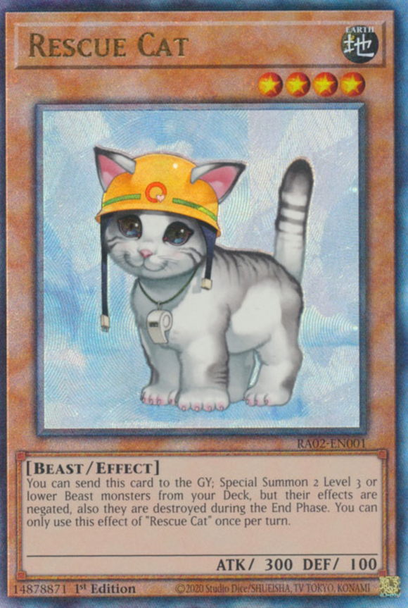 Rescue Cat - RA02-EN001 - Ultimate Rare 1st Edition