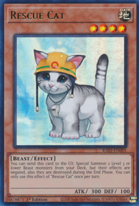 Rescue Cat - RA02-EN001 - Ultra Rare 1st Edition