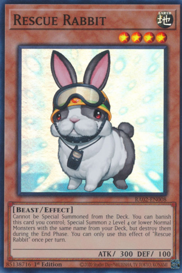 Rescue Rabbit - RA02-EN008 - Super Rare 1st Edition