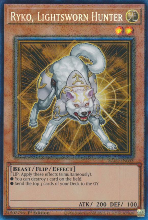 Ryko, Lightsworn Hunter - RA02-EN003 - Collector's Rare 1st Edition