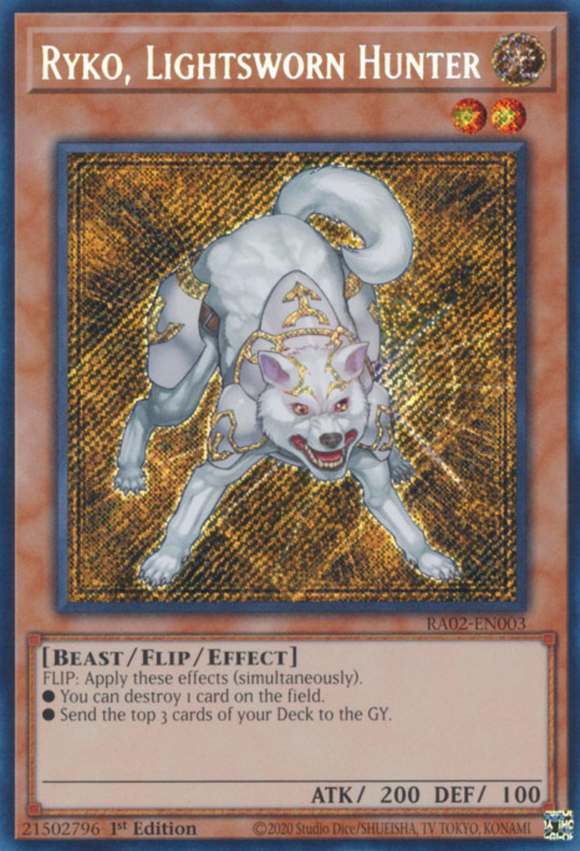 Ryko, Lightsworn Hunter - RA02-EN003 - Secret Rare 1st Edition