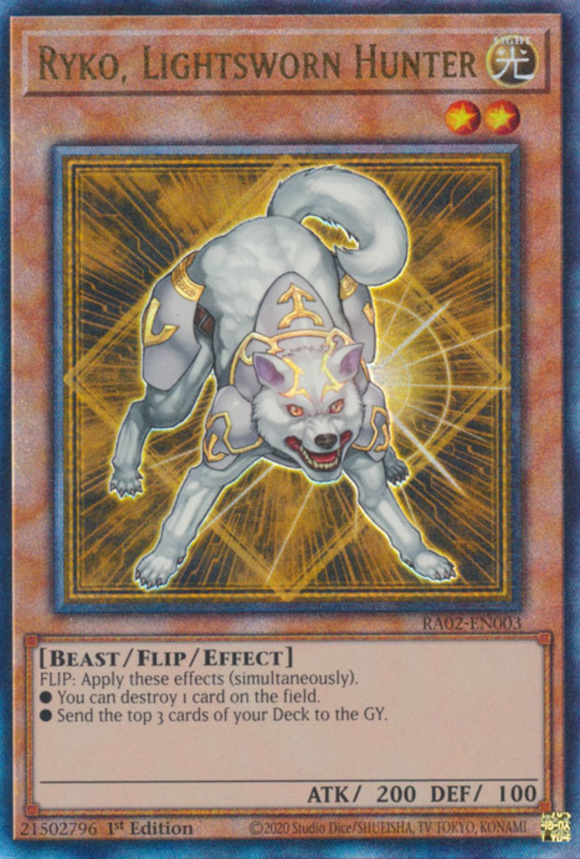 Ryko, Lightsworn Hunter - RA02-EN003 - Ultimate Rare 1st Edition