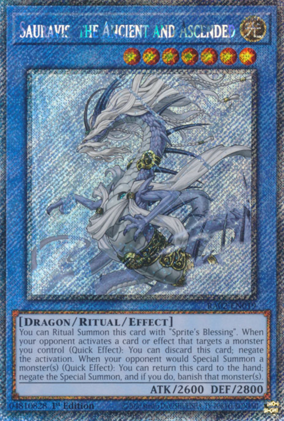 Sauravis, the Ancient and Ascended - RA02-EN019 - Platinum Secret Rare 1st Edition