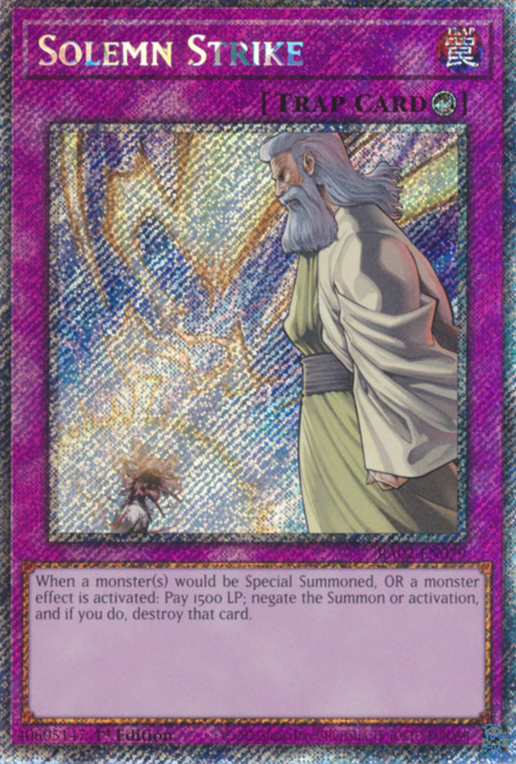 Solemn Strike - RA02-EN079 - Platinum Secret Rare 1st Edition