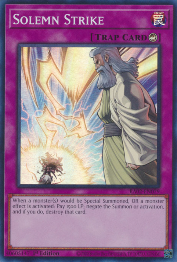 Solemn Strike - RA02-EN079 - Super Rare 1st Edition