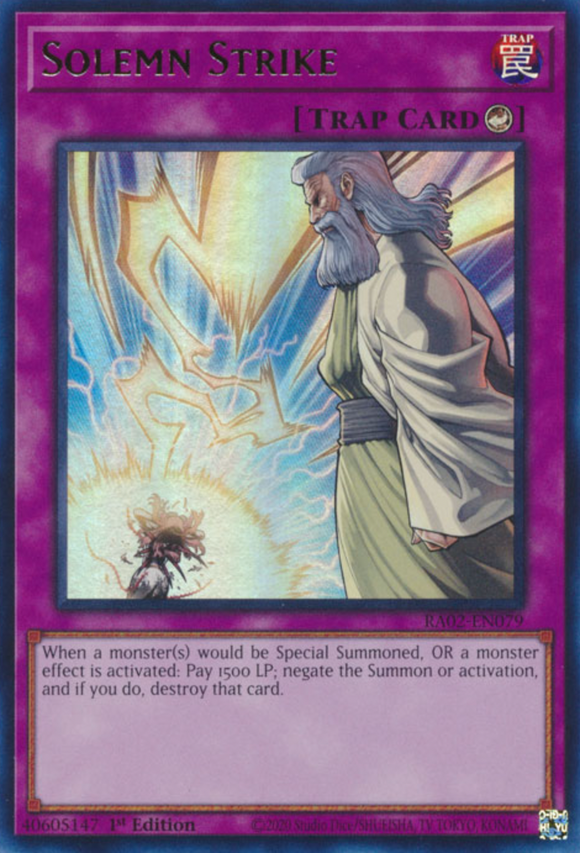 Solemn Strike - RA02-EN079 - Ultra Rare 1st Edition