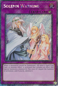 Solemn Warning - RA02-EN078 - Platinum Secret Rare 1st Edition