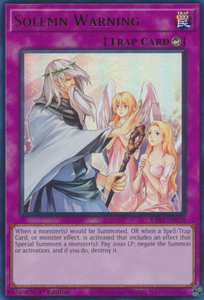 Solemn Warning - RA02-EN078 - Ultra Rare 1st Edition