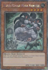Super-Nimble Mega Hamster - RA02-EN004 - Platinum Secret Rare 1st Edition