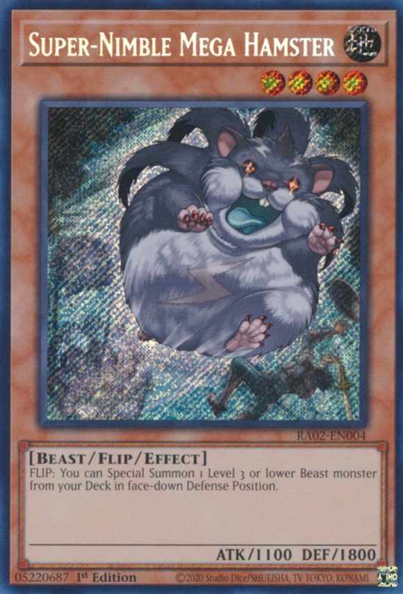 Super-Nimble Mega Hamster - RA02-EN004 - Secret Rare 1st Edition