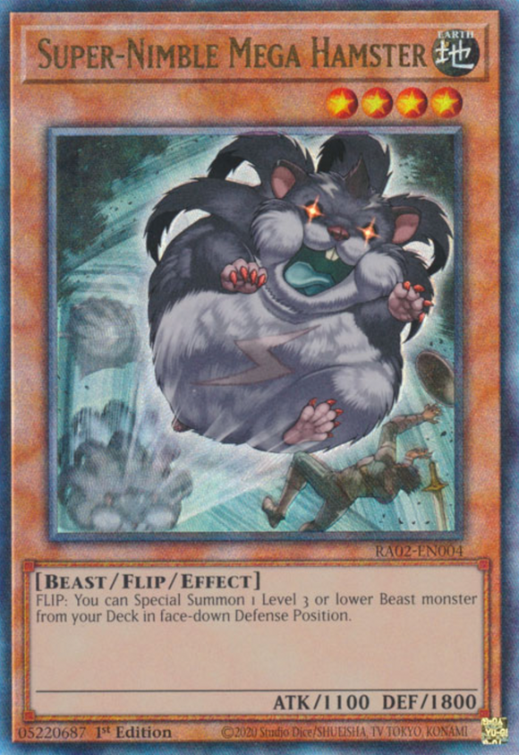Super-Nimble Mega Hamster - RA02-EN004 - Ultimate Rare 1st Edition
