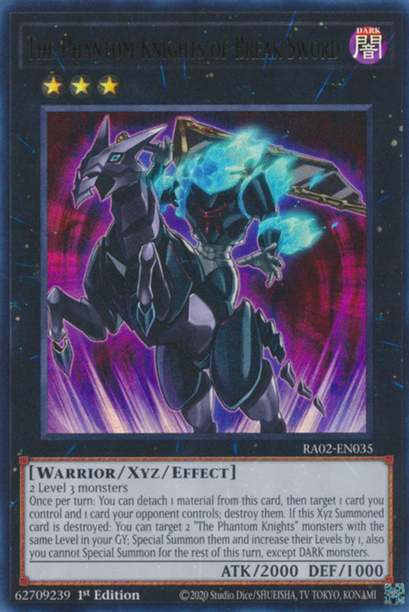 The Phantom Knights of Break Sword - RA02-EN035 - Collector's Rare 1st Edition