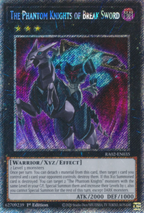 The Phantom Knights of Break Sword - RA02-EN035 - Platinum Secret Rare 1st Edition