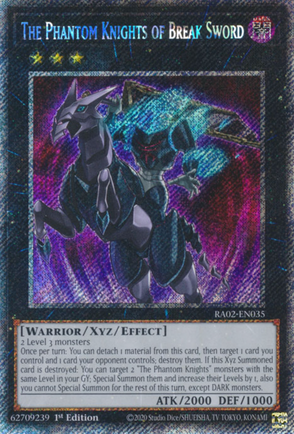 The Phantom Knights of Break Sword - RA02-EN035 - Platinum Secret Rare 1st Edition
