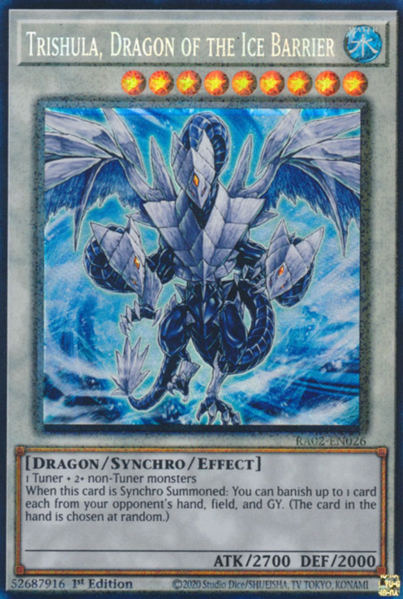 Trishula, Dragon of the Ice Barrier - RA02-EN026 - Collector's Rare 1st Edition