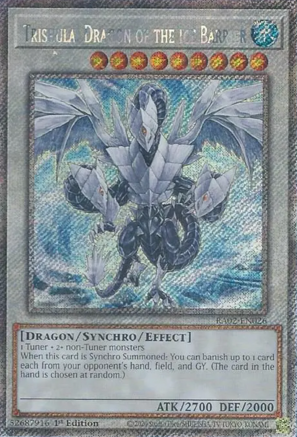 Trishula, Dragon of the Ice Barrier - RA02-EN026 - Platinum Secret Rare 1st Edition