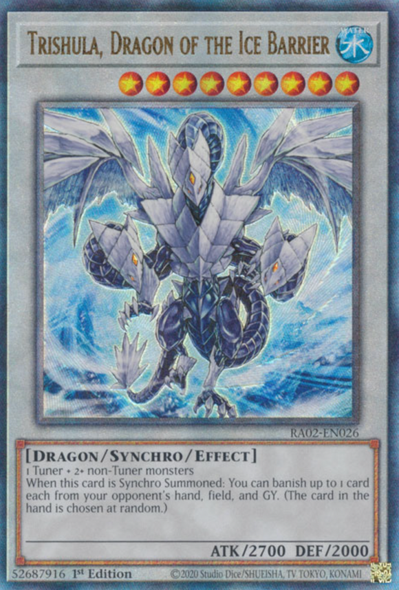 Trishula, Dragon of the Ice Barrier - RA02-EN026 - Ultimate Rare 1st Edition
