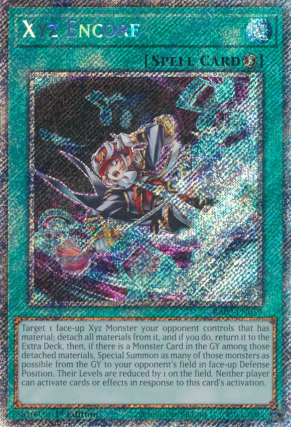 Xyz Encore - RA02-EN059 - Platinum Secret Rare 1st Edition