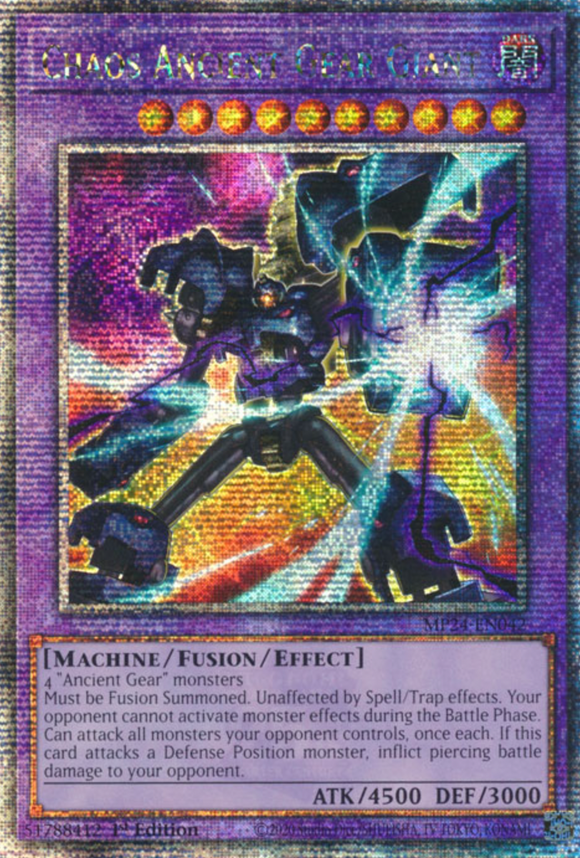 Chaos Ancient Gear Giant - MP24-EN042 - Quarter Century Rare 1st Edition