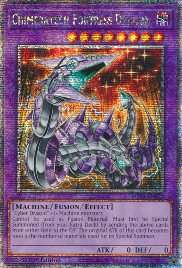 Chimeratech Fortress Dragon - MP24-EN022 - Quarter Century Rare 1st Edition
