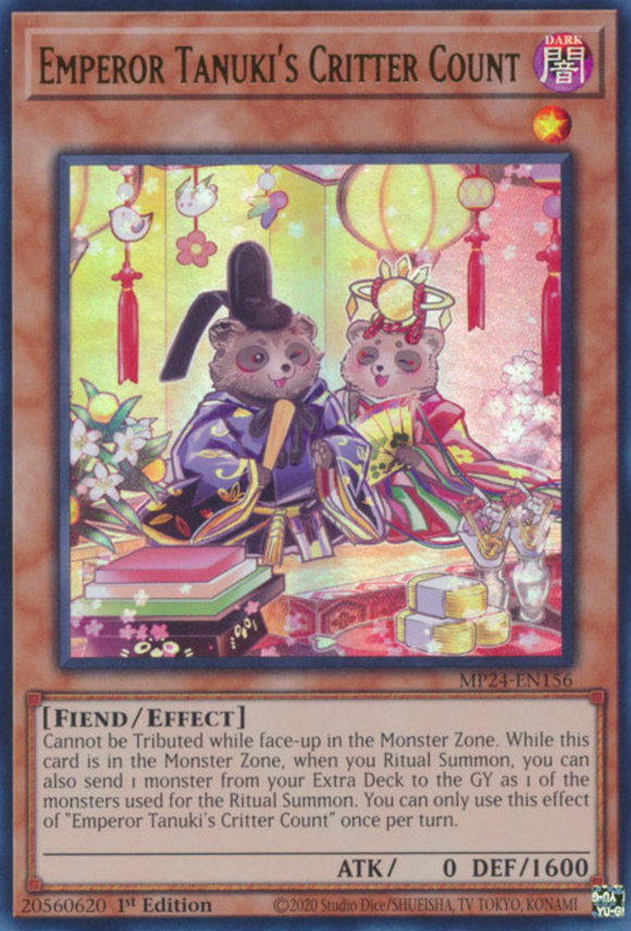 Emperor Tanuki's Critter Count - MP24-EN156 - Ultra Rare 1st Edition