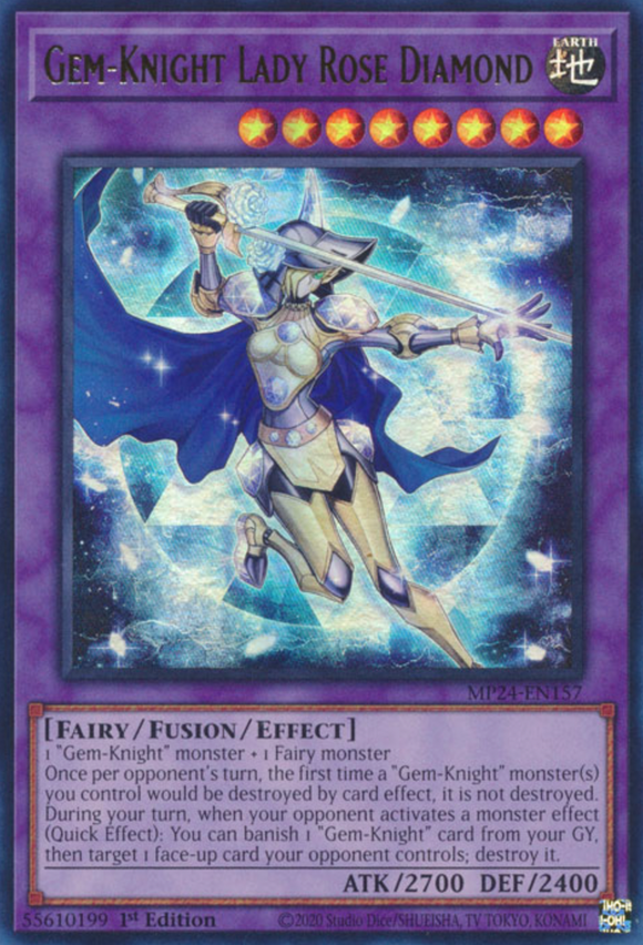 Gem-Knight Lady Rose Diamond - MP24-EN157 - Ultra Rare 1st Edition