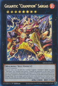 Gigantic Champion" Sargas" - MP24-EN071 - Prismatic Secret Rare 1st Edition