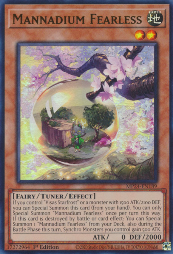 Mannadium Fearless - MP24-EN189 - Ultra Rare 1st Edition