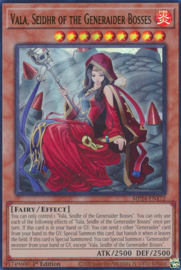 Vala, Seidhr of the Generaider Bosses - MP24-EN172 - Ultra Rare 1st Edition