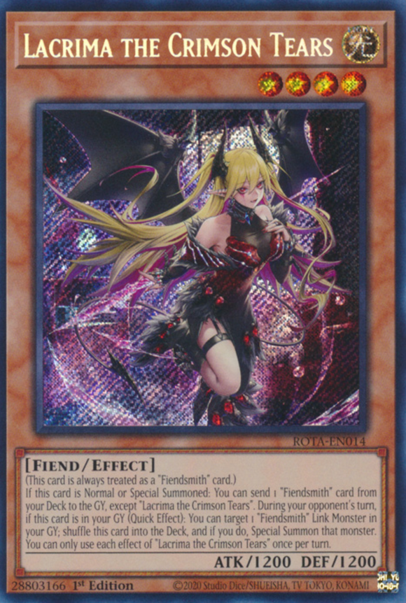 Lacrima the Crimson Tear - ROTA-EN014 - Secret Rare 1st Edition